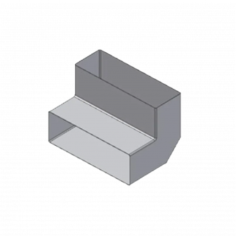 Gomito stretto 50x150, 90°