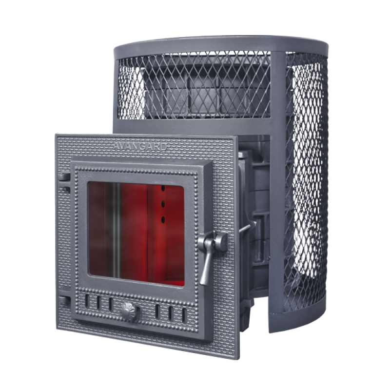 Stufa per sauna a legna GEFEST- Avangard 24 (М) in griglia rotonda