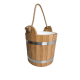 Secchio da sauna in rovere con manico in corda, 12 l