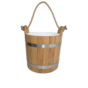 Secchio da sauna in rovere con manico in corda, 12 l - 0