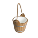 Secchio da sauna in rovere con manico in corda, 12 l