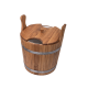 Secchio in legno per fruste, rovere 20 l