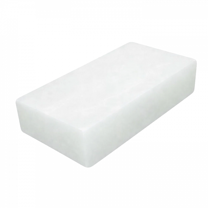 Mattone di sale bianco dell'Himalaya 200 × 100 × 25 mm