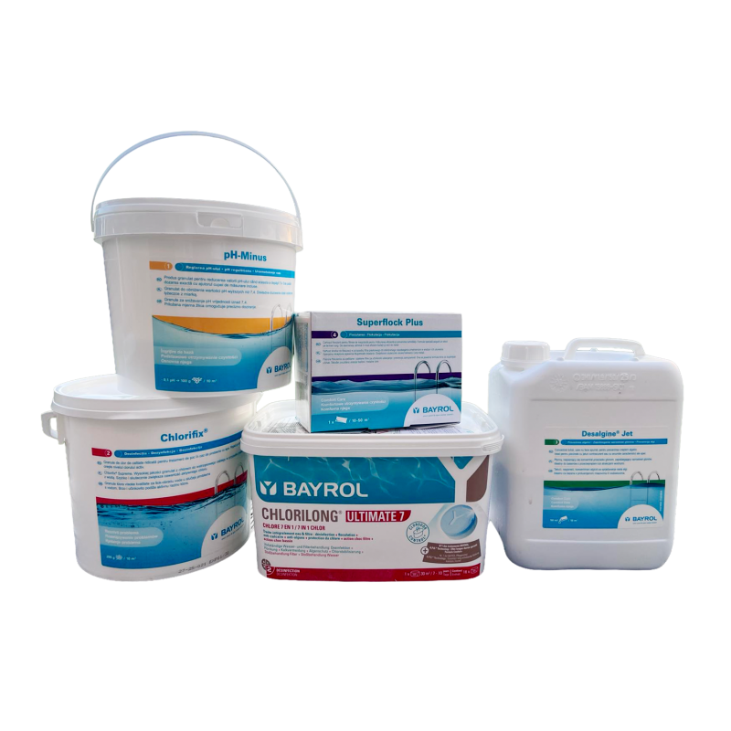 Kit di prodotti chimici BAYROL per piscine con filtro a sabbia, grande