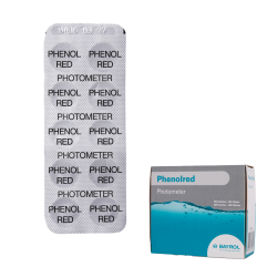Compresse per l'analisi dell'acqua per fotometro Phenolred, determinazione del pH, 10 compresse  Compresse per l'analisi dell'acqua per fotometro Phenolred, determinazione del pH, 10 compresse