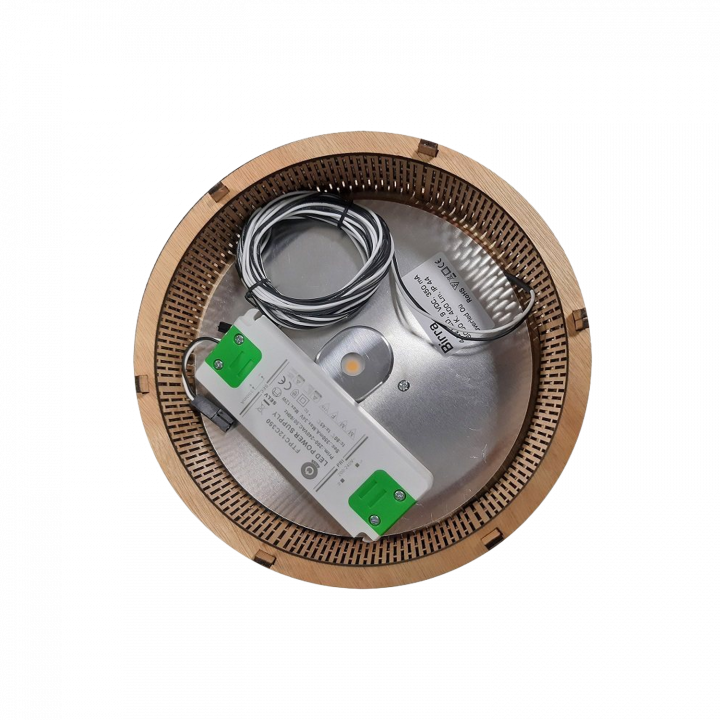 Lampada da sauna rotonda a LED BIRRA, chiara - scura