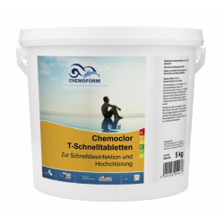 Pastiglie di cloro a rapida dissoluzione CHEMOCLOR, 5 kg  Pastiglie di cloro a rapida dissoluzione CHEMOCLOR, 5 kg