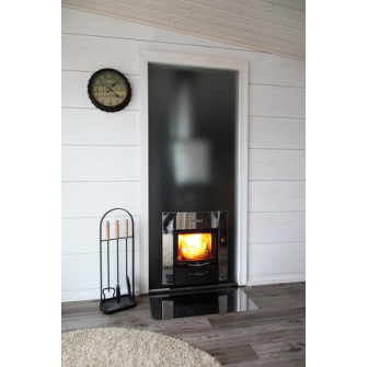 Parete in vetro HARVIA Duo 9 x 21, compreso telaio, grigio alluminio