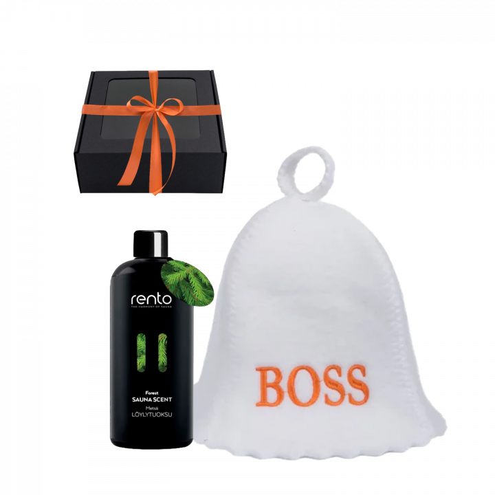 Set regalo BOSS in confezione regalo. Tappo ed essenza di fragranza.