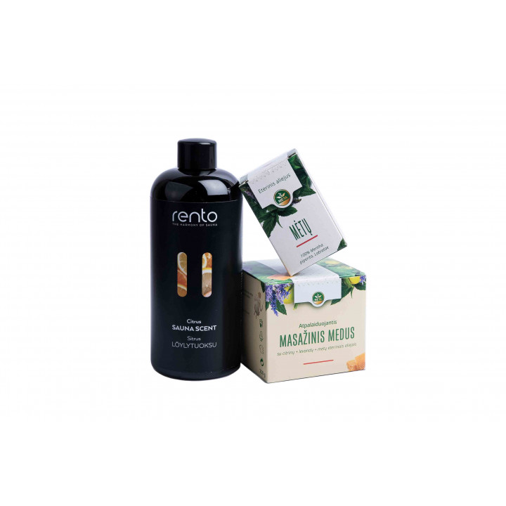 Set regalo in una scatola regalo LEMON. Miele, olio essenziale ed essenza profumata