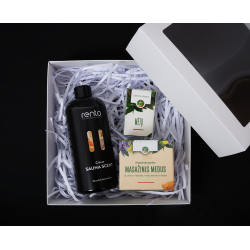 Set regalo in una scatola regalo LEMON. Miele, olio essenziale ed essenza profumata  Set regalo in una scatola regalo LEMON. Miele, olio essenziale ed essenza profumata