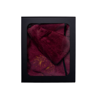 Set regalo in confezione regalo per LEI. Cappello e grembiule da sauna da donna - BORDEAUX