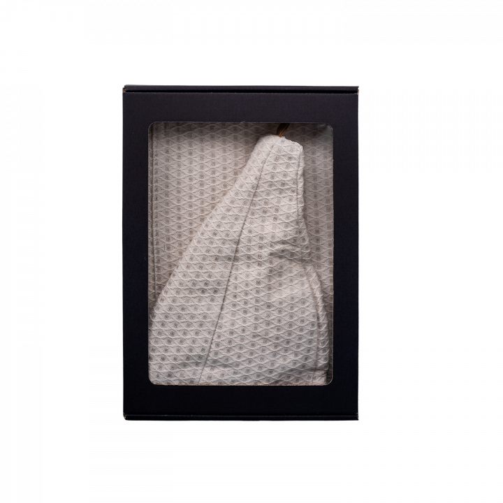 Set regalo in confezione regalo per LUI. Cappello e grembiule da sauna da uomo - LINO