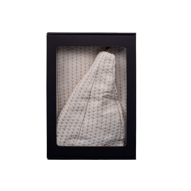 Set regalo in confezione regalo per LUI. Cappello e grembiule da sauna da uomo - LINO