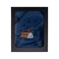 Set regalo in confezione regalo per LUI. Cappello e grembiule da sauna da uomo - BLU