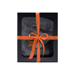 Set regalo in confezione regalo per LUI. Cappello e grembiule da sauna da uomo - GRIGIO 