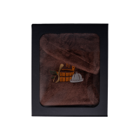 Set regalo in confezione regalo per LUI. Cappello e grembiule da sauna da uomo - MARRONE