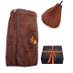 Set regalo in confezione regalo per LUI. Cappello e grembiule da sauna da uomo - MARRONE