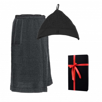 Set regalo in confezione regalo RENTO KENNO FOR HIM. Cappello e grembiule in cotone, grigio scuro