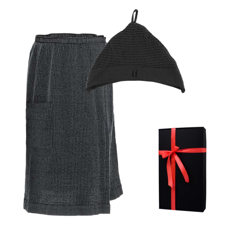 Set regalo in confezione regalo RENTO KENNO FOR HIM. Cappello e grembiule in cotone, grigio scuro