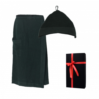 Set regalo in confezione regalo RENTO KENNO FOR HIM. Cappello e grembiule in cotone, verde scuro