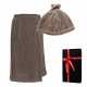 Set regalo in scatola regalo RENTO KENNO PER LUI. Cappello da sauna e grembiule, marrone