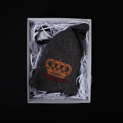 Set regalo in scatola regalo DARK KINGS. Cuffie da sauna e cristalli al mentolo