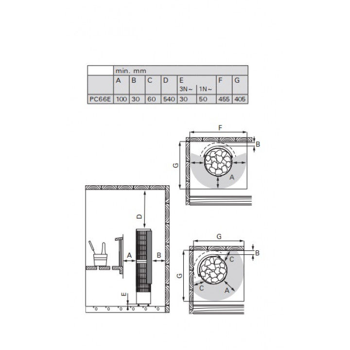 Riscaldatore elettrico per sauna - HARVIA Cilindro PC66E