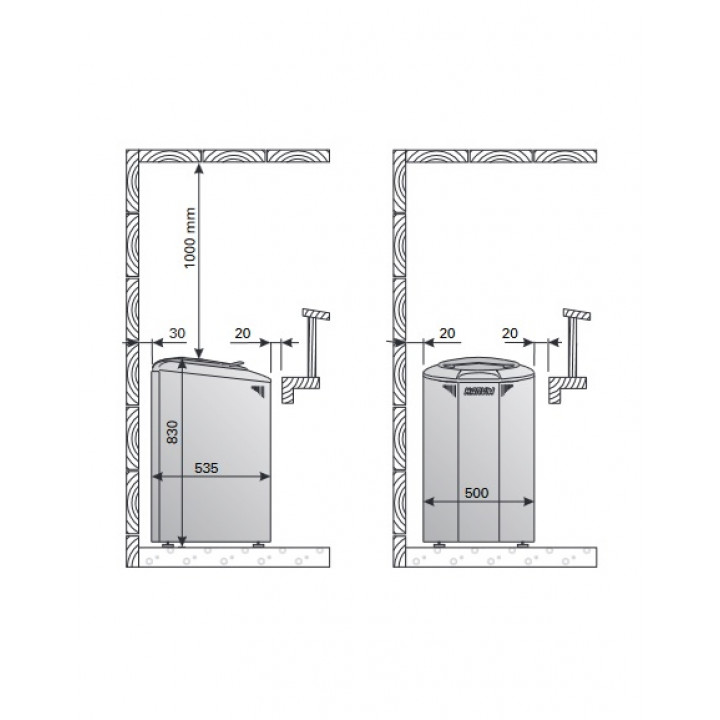 Riscaldatore elettrico per sauna - HARVIA Forte AFB6 6kW, nero