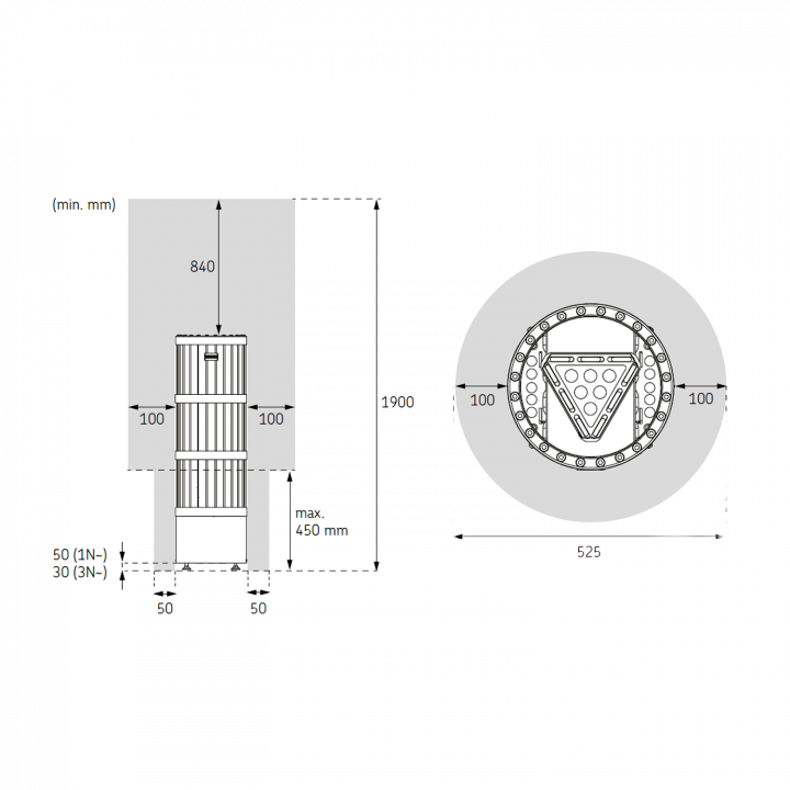 Riscaldatore elettrico per sauna - Harvia Legend PO110FC 10,8 kW WiFi nero