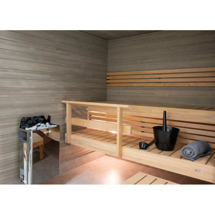 Riscaldatore elettrico per sauna - HARVIA The Wall SW90 9,0 kW con pannello di controllo