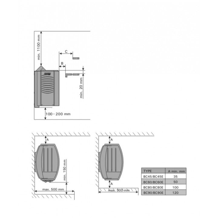 Riscaldatore elettrico per sauna - HARVIA Vega BC80 con controllo integrato