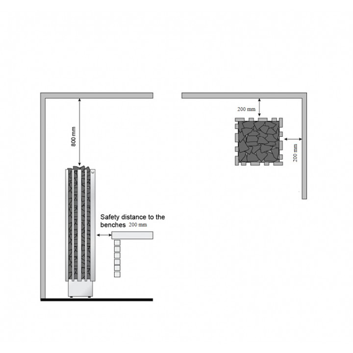 Stufa elettrica per sauna - IKI MONOLITH 13,8 kW