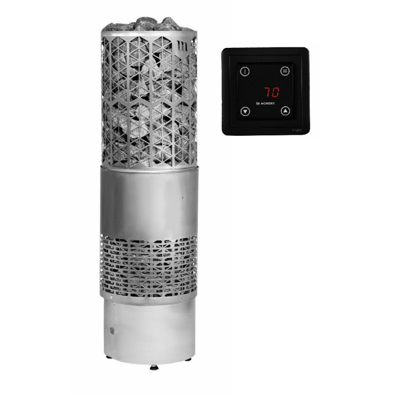 Stufa elettrica per sauna - MONDEX KAIRA, acciaio