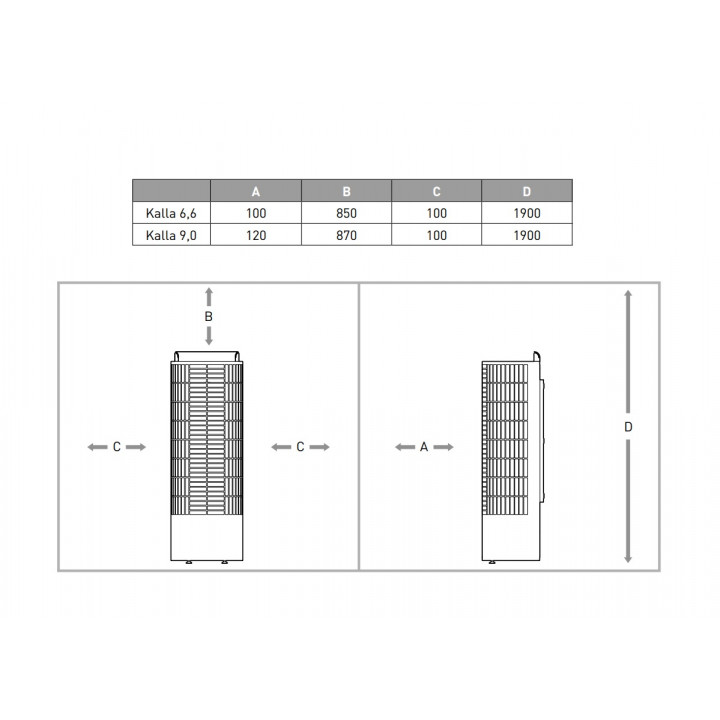 Stufa elettrica per sauna - MONDEX KALLA, nera