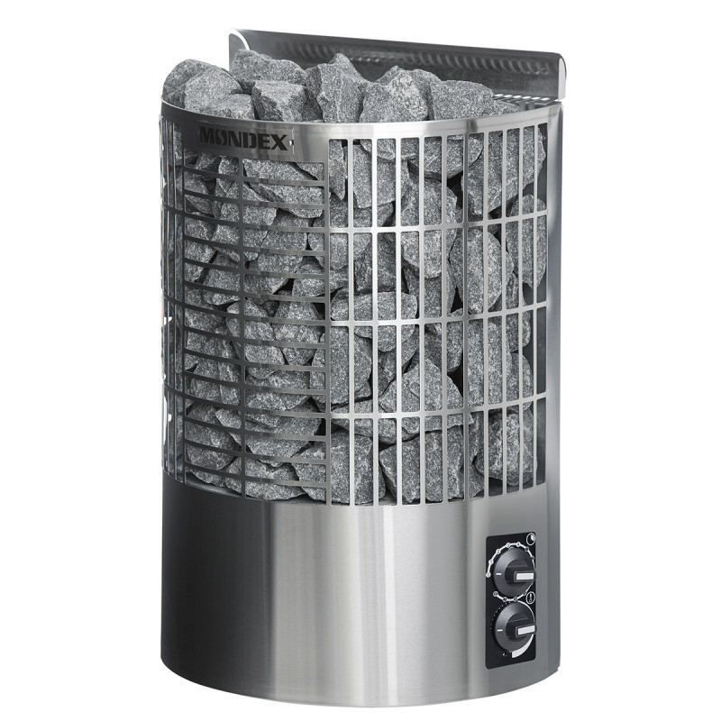Stufa elettrica per sauna - MONDEX TENO, acciaio inossidabile
