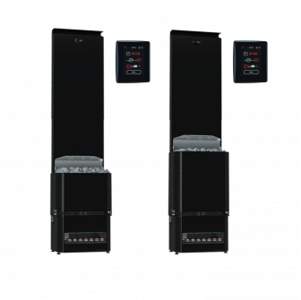 Riscaldatore elettrico per sauna - SAUNUM Experience Black F con pannello di controllo