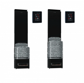 Riscaldatore elettrico per sauna - SAUNUM Experience Nero con pannello di controllo