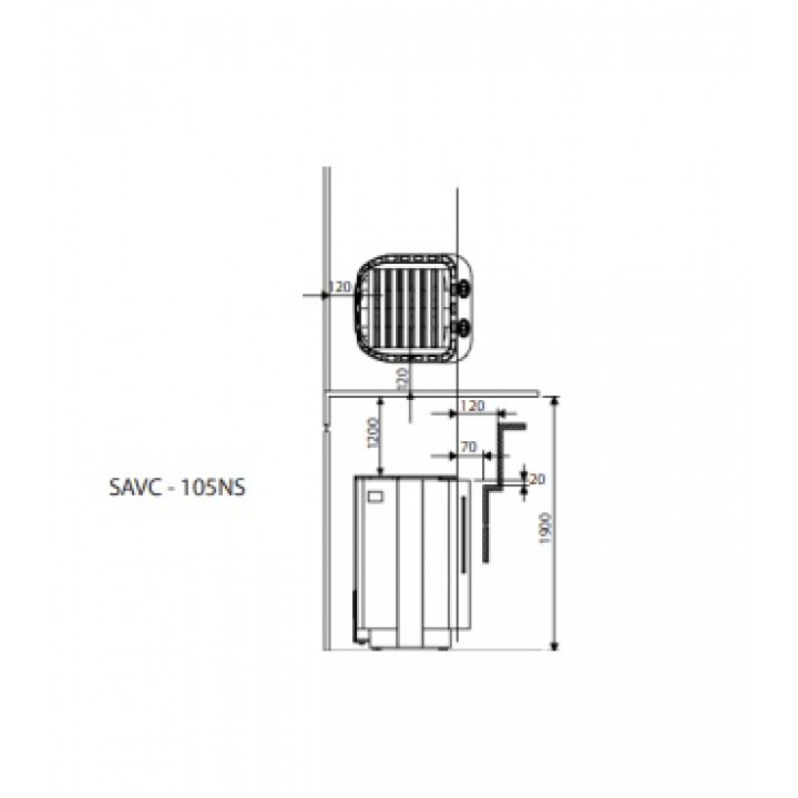 Stufa elettrica per sauna – SAWOTEC Savonia Combi, senza unità di controllo 10,5 kW