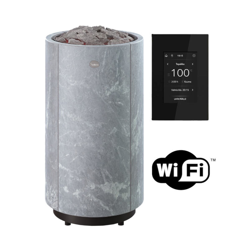 Stufa elettrica per sauna TULIKIVI KAARNA Classic L, con pannello di controllo Wi-Fi