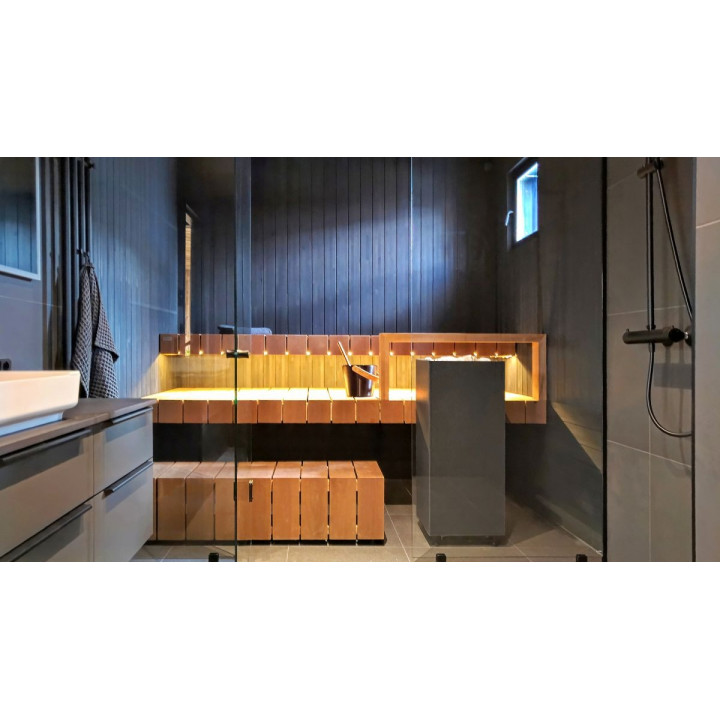 Riscaldatore elettrico per sauna TULIKIVI RAE, nero, con pannello di controllo
