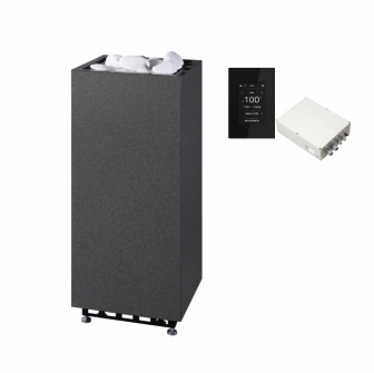 Riscaldatore elettrico per sauna TULIKIVI RAE, nero, con pannello di controllo