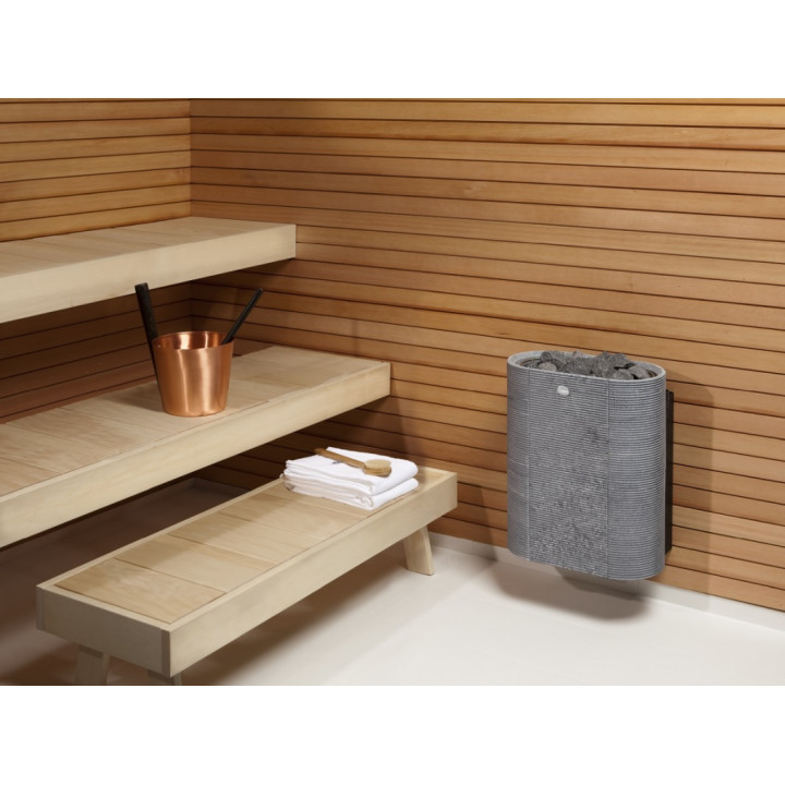 Stufa elettrica per sauna TULIKIVI ROUTA con pannello di controllo