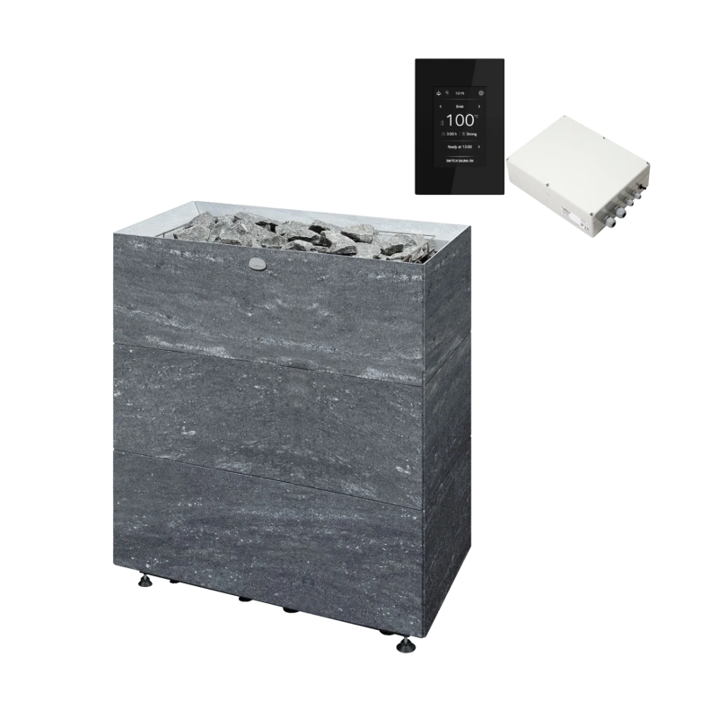 Riscaldatore elettrico per sauna TULIKIVI TUISKU XL NOBILE con pannello di controllo