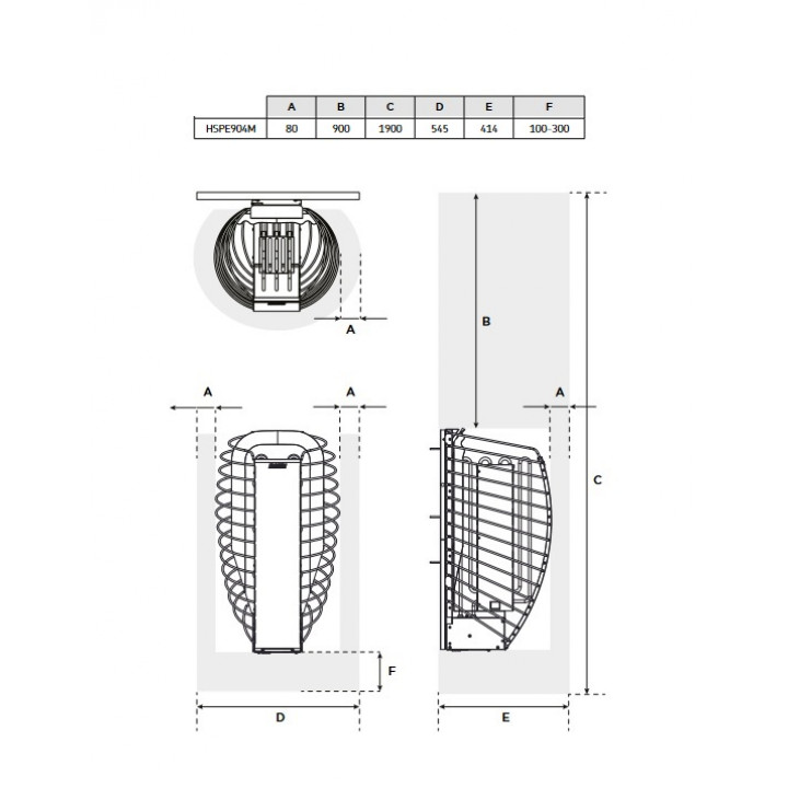 Riscaldatori elettrici per sauna - HARVIA Spirit SP90FC 9.0 kW Fenix WiFi set