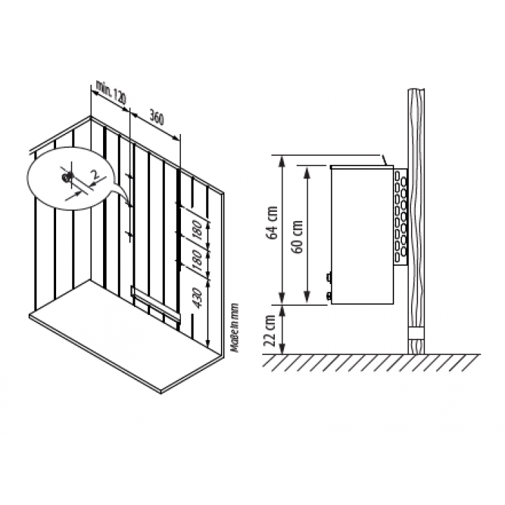 Riscaldatore elettrico per sauna - EOS Moment Control W