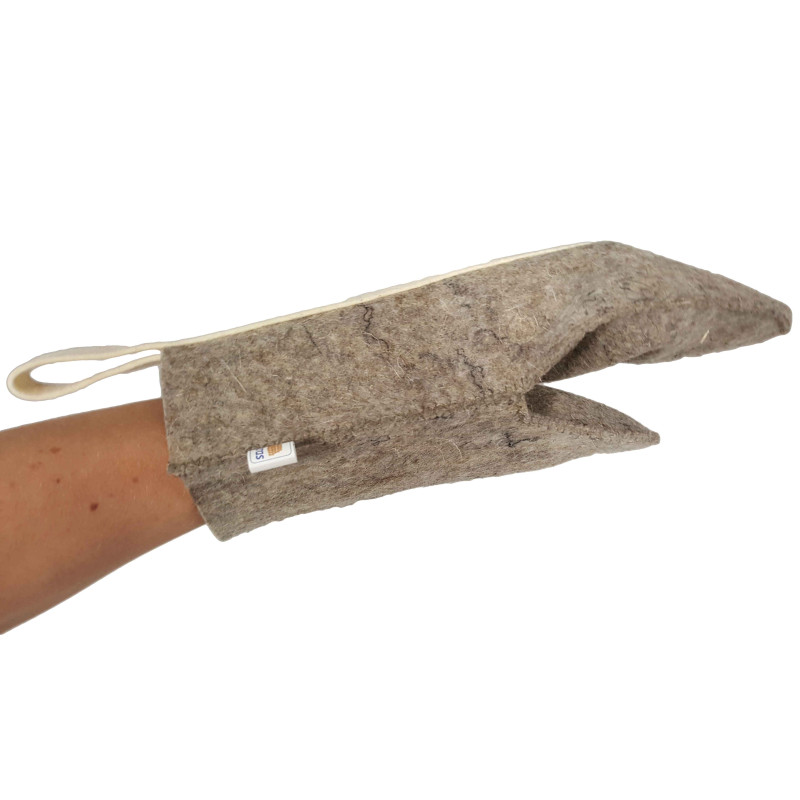 Guanto in feltro per sauna