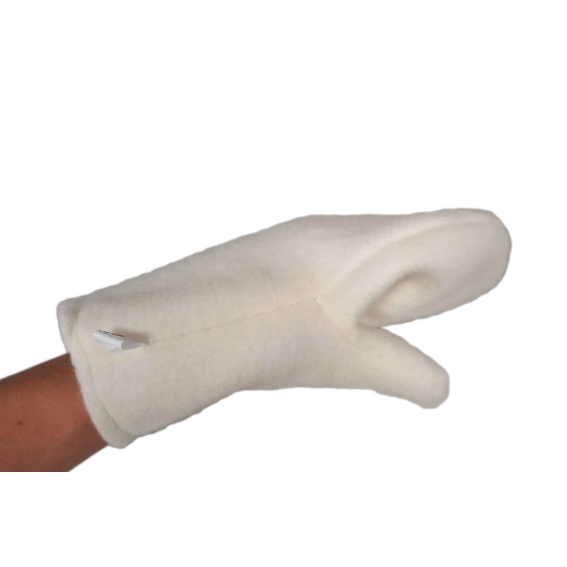 Guanto bianco di lana per sauna