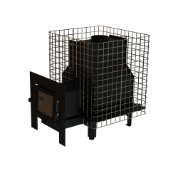 Stufa a legna per sauna - VILPRA FORNAX-14-NL-V con focolare esterno 