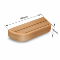 Elemento terminale per panche da sauna modulari, in legno di ontano - 7